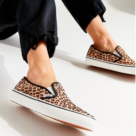 mini leopard slip on vans
